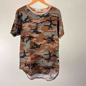 Camo Long Line Tee
